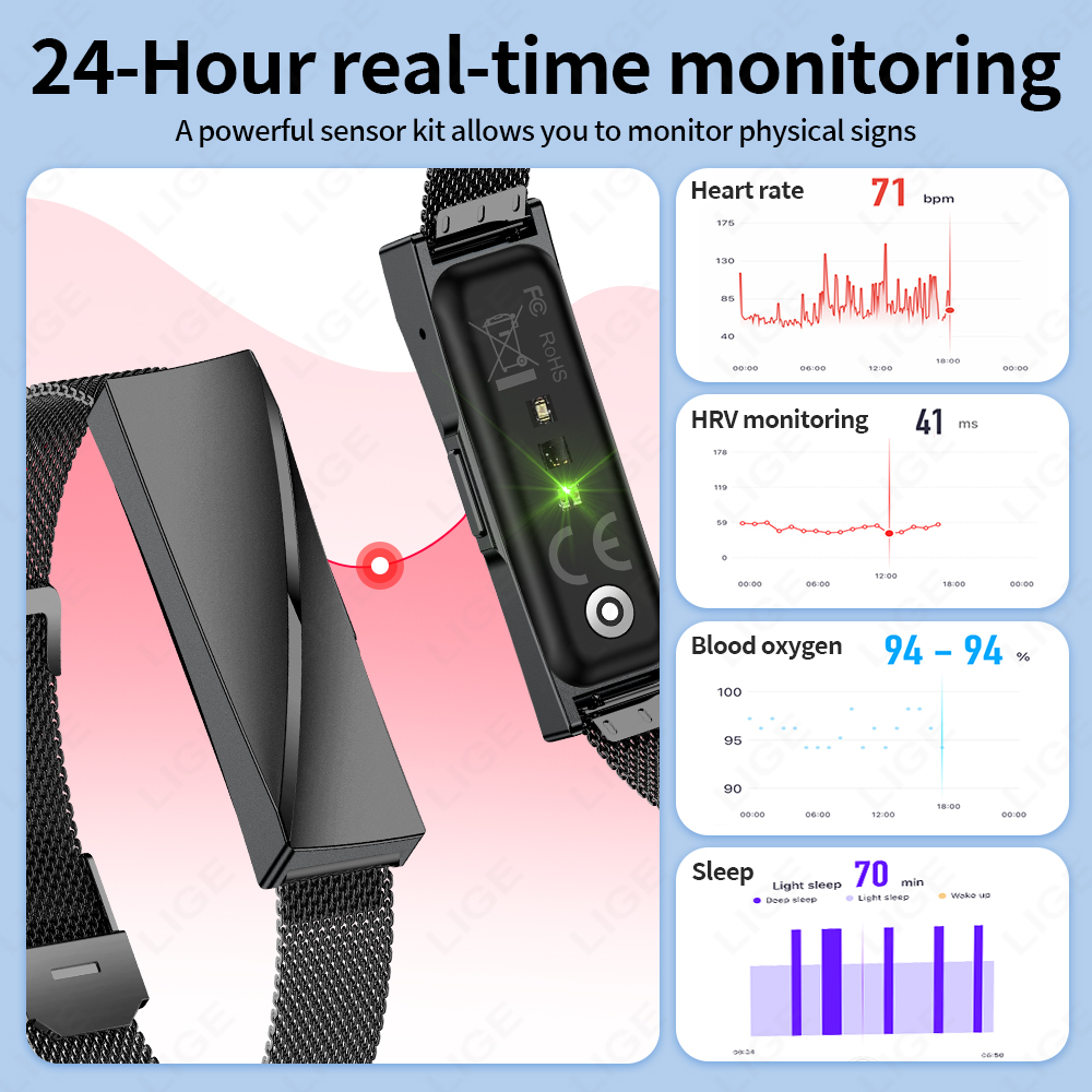 LIGE Nieuwe Mode Smartwatch He - Couple Watches Smartwatch recensie en prijs