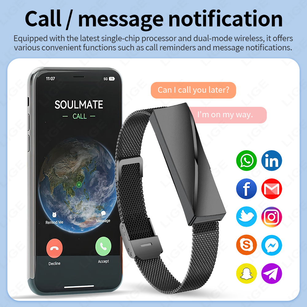 LIGE Nieuwe Mode Smartwatch He - Couple Watches Smartwatch recensie en prijs