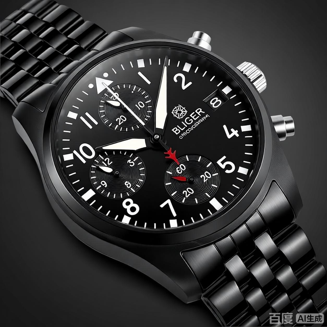 BLIGER Volledig zwart geborste - Analog Quartz Watch recensie en prijs