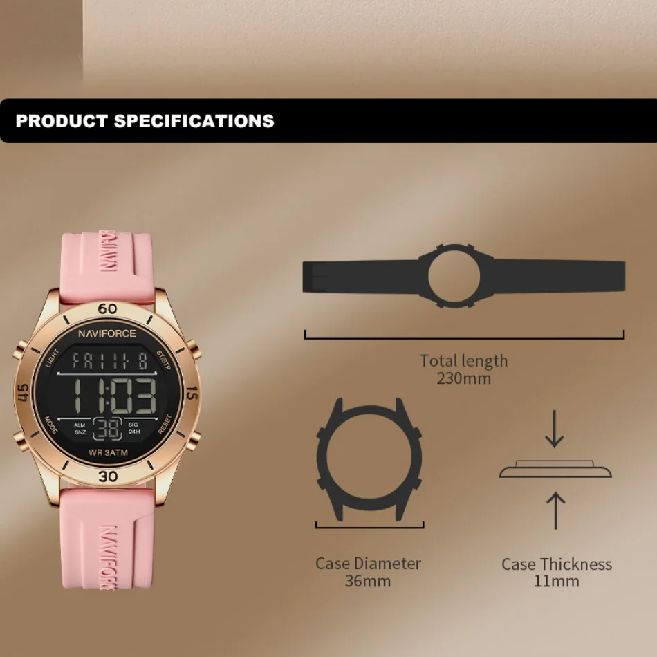 NAVIFORCE Horloge voor dames M - Silicone Sport Band recensie en prijs
