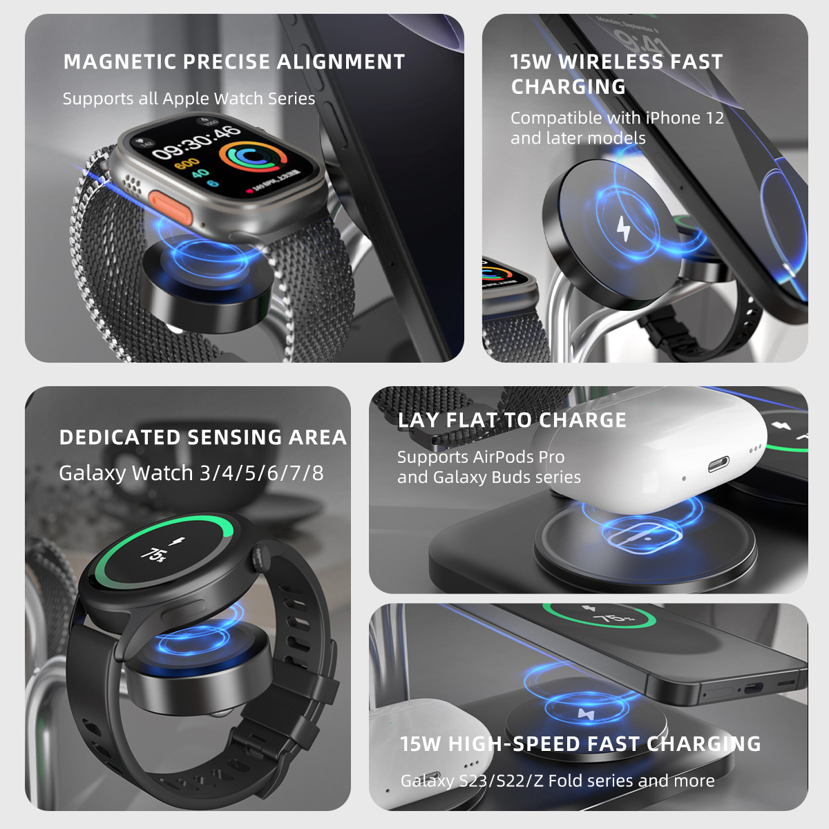 5 IN 1 magnetische draadloze o - Smartwatch Apple Watch recensie en prijs