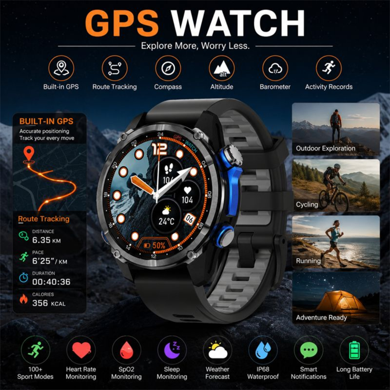2026 Nieuwe Army Grade TANK GP - Smartwatch Army Watches For Men recensie en prijs