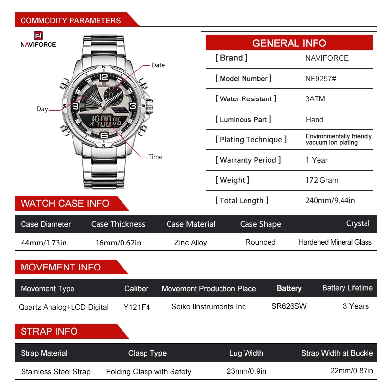 NAVIFORCE Herenhorloge met dub - Analog Quartz Watch recensie en prijs