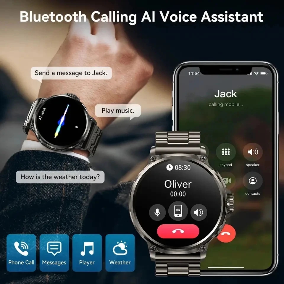 Bluetooth Oproep 360 * 360 1.8 - Smartwatch Watches Gift For Men recensie en prijs