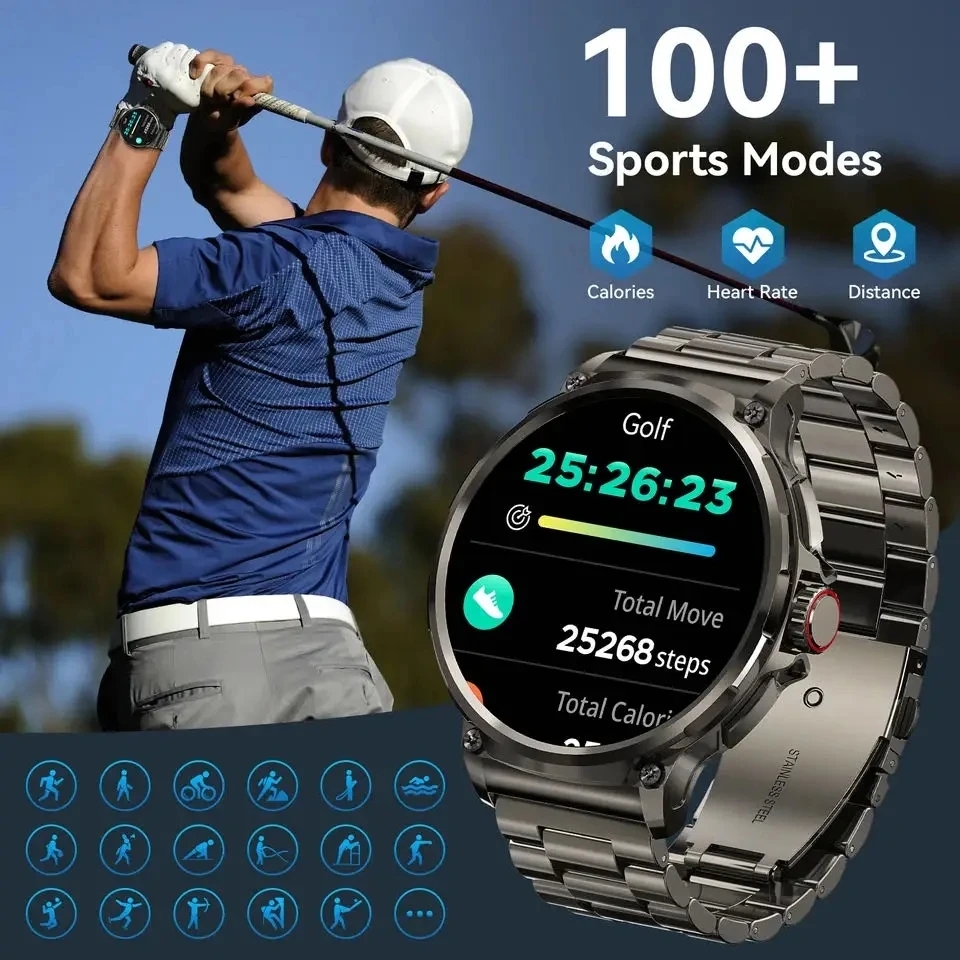 Bluetooth Oproep 360 * 360 1.8 - Smartwatch Watches Gift For Men recensie en prijs