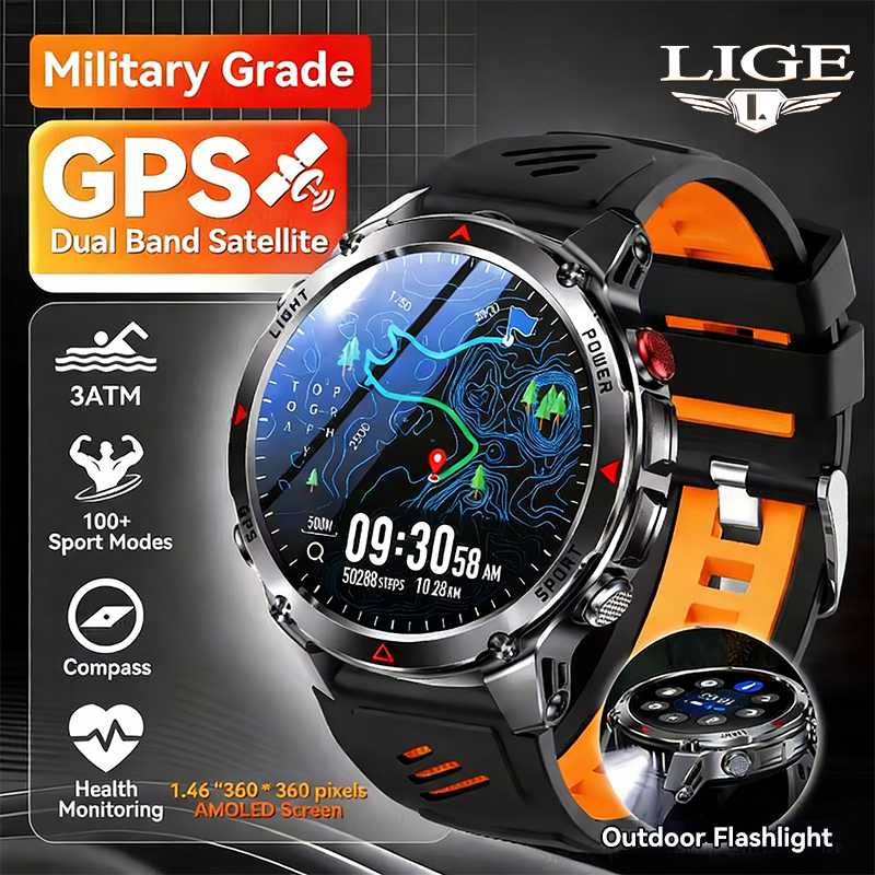 LIGE Nieuwe Professionele GPS  - Smartwatch Running Watches For Men recensie en prijs