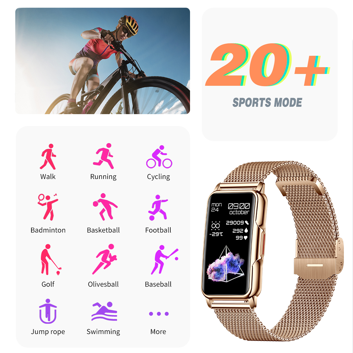 LUIK Smart Watch Heren Dames F - Smartwatch Sports Watches For Men recensie en prijs