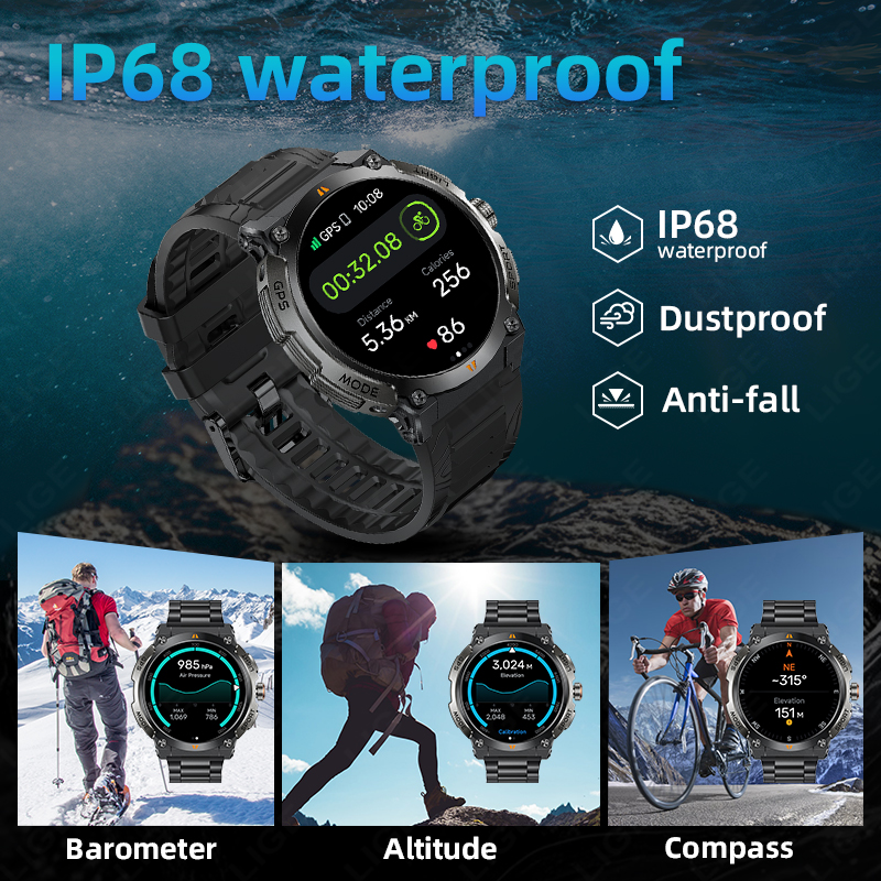 LUIK Nieuwe Professionele GPS  - Smartwatch Running Watches For Men recensie en prijs